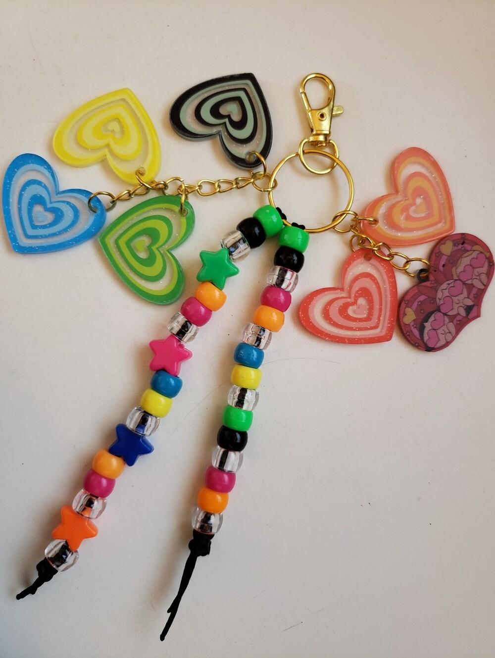 Handmade Beaded Powerpuff Girls Keychain